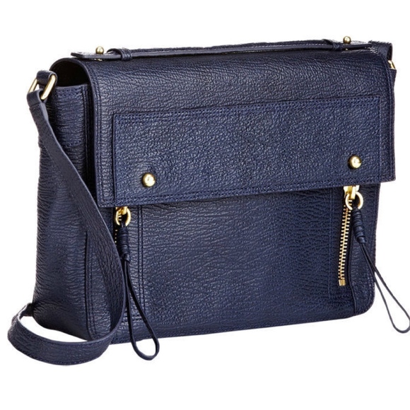 3.1 Phillip Lim Pashli Leather Messenger Bag Blue - Picture 1 of 4